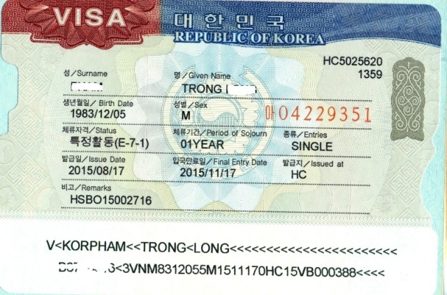Quy trình thủ tục xin visa E7-3 Hàn Quốc như thế nào?
